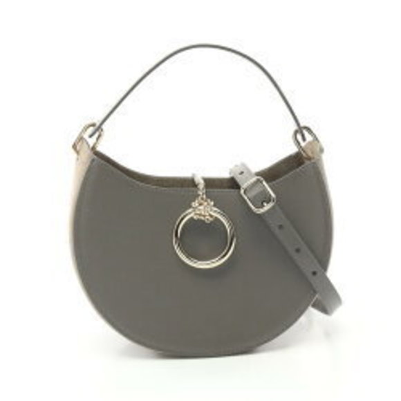 CHLOE ARLENE Hobo Bag Leather Handbag Gray - Picture 1 of 4